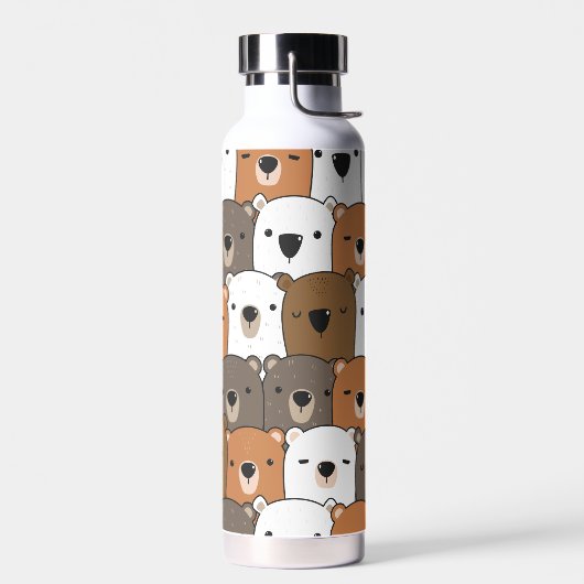 Collage van leuke beren gezichten waterfles (Links)