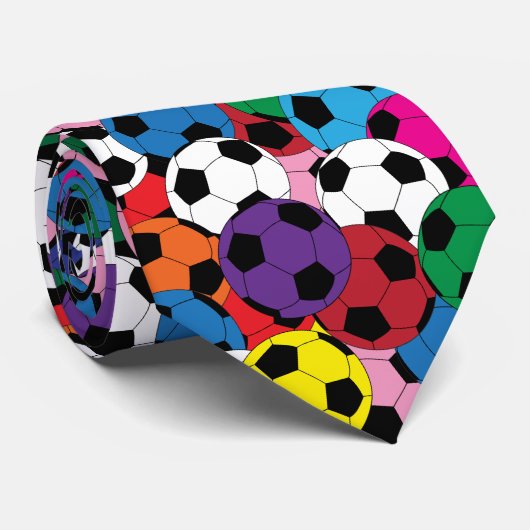 Collage van meerdere kleuren voor Voetballen - aan Stropdas (Opgerold)