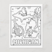 collage van Michigan Color Me Briefkaart (Voorkant)