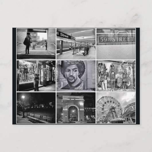 Collage van New York Post Card Briefkaart (Voorkant)