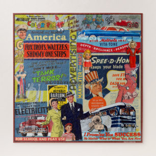 COLLAGE VAN NOSTALGIE LEGPUZZEL