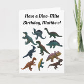 Collage van Plastic Speelgoed Dinosaurussen Custom Kaart (Voorkant)