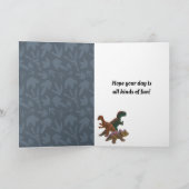 Collage van Plastic Speelgoed Dinosaurussen Custom Kaart (Binnen)