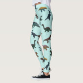 Collage van Plastic Speelgoed Dinosaurussen Mint G Leggings (Links)
