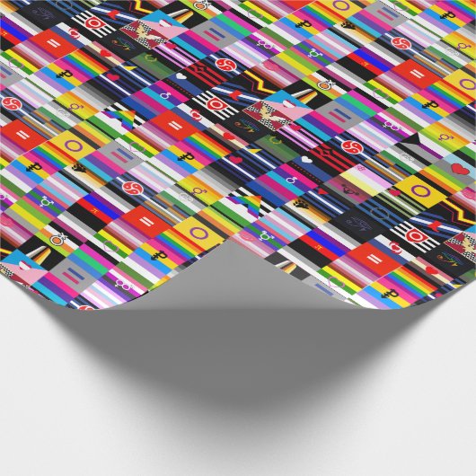 Collage van Pride Flags Cadeaupapier (Hoek)
