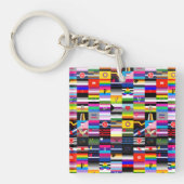 Collage van Pride Flags Sleutelhanger (Voorkant)