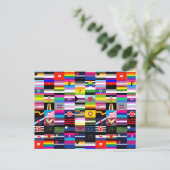 Collage van Pride-vlaggen Briefkaart (Staand voorkant)