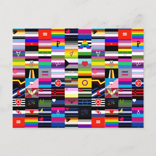 Collage van Pride-vlaggen Briefkaart (Voorkant)