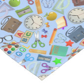 Collage van schoolbenodigdheden korte tafelloper (Hoek)