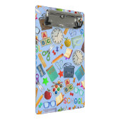 Collage van schoolbenodigdheden mini klembord (Schuin)