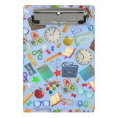 Collage van schoolbenodigdheden mini klembord (Voorkant)