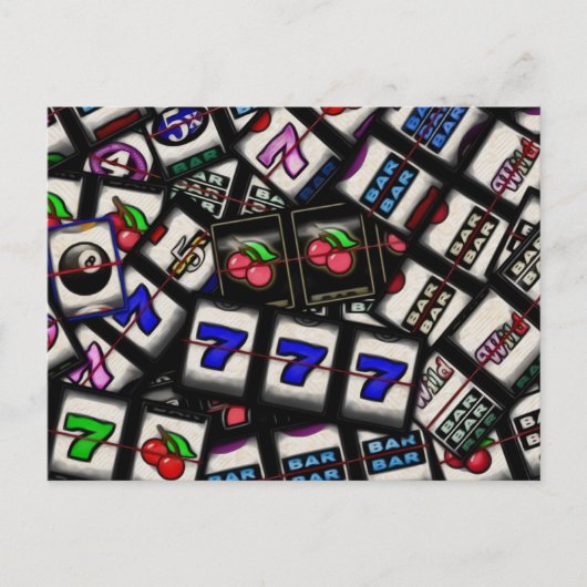 Collage van sleufmachineleesjes briefkaart (Voorkant)