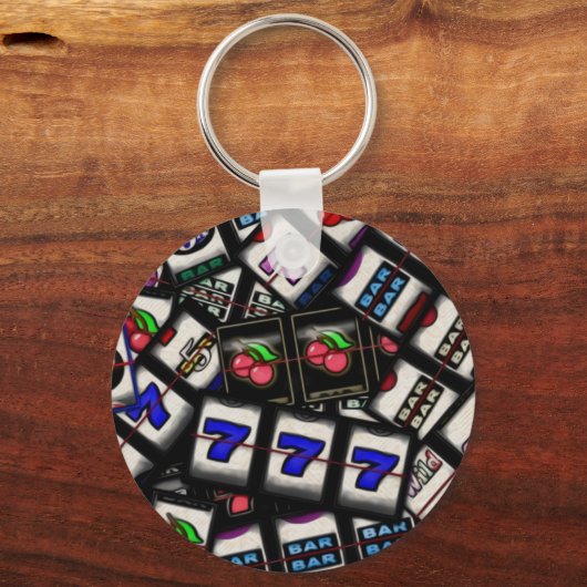 Collage van sleufmachineleesjes sleutelhanger (Voorkant)