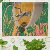 collage van soepdansers theedoek (Gevouwen)