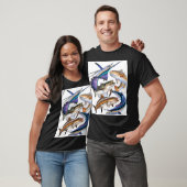 Collage van sportvissen t-shirt (Unisex)