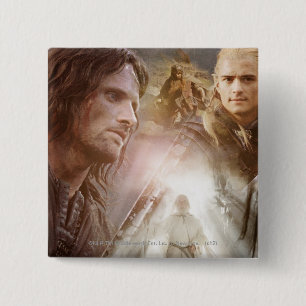 Collage van tekens vierkante button 5,1 cm