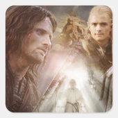 Collage van tekens vierkante sticker (Voorkant)