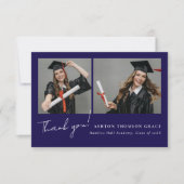 Collage van twee foto's modern design bedankkaart (Voorkant)