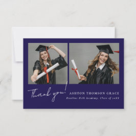 Collage van twee foto's modern design bedankkaart