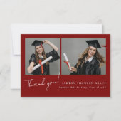 Collage van twee foto's modern design bedankkaart (Voorkant)