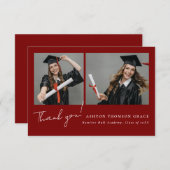 Collage van twee foto's modern design bedankkaart (Voorkant / Achterkant)