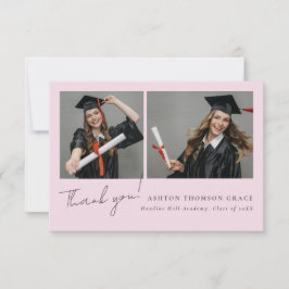 Collage van twee foto's modern design bedankkaart