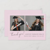 Collage van twee foto's modern design bedankkaart (Voorkant / Achterkant)