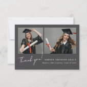 Collage van twee foto's modern design bedankkaart (Voorkant)