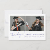 Collage van twee foto's modern design bedankkaart (Voorkant)