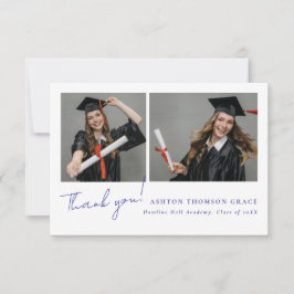 Collage van twee foto's modern design bedankkaart