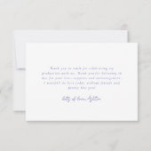 Collage van twee foto's modern design bedankkaart (Achterkant)