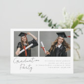 Collage van twee foto's modern design kaart (Staand voorkant)