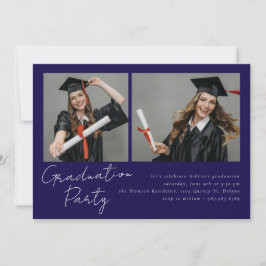 Collage van twee foto's modern design kaart