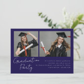 Collage van twee foto's modern design kaart (Staand voorkant)