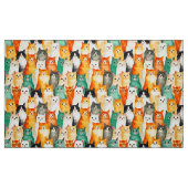 Collage van Waterverf Cats Pattern Stof (Fat Quarter)