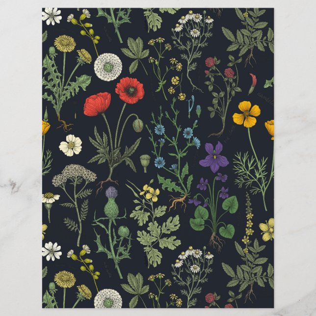 Collage van wilde bloemen (Voorkant)