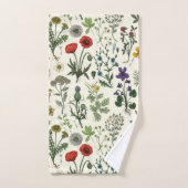 Collage van wilde bloemen bad handdoek (Handdoek)