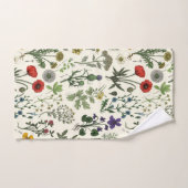 Collage van wilde bloemen bad handdoek (Handdoek)
