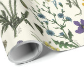 Collage van wilde bloemen cadeaupapier (Rol Hoek)