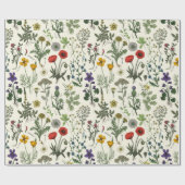Collage van wilde bloemen cadeaupapier (Vlak)