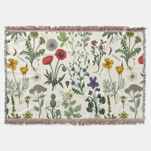 Collage van wilde bloemen deken (Voorkant)