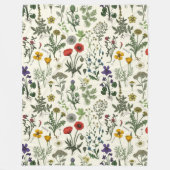 Collage van wilde bloemen fleece deken (Voorkant)