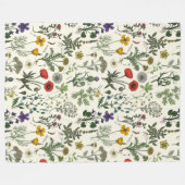 Collage van wilde bloemen fleece deken (Voorkant (Horizontaal))