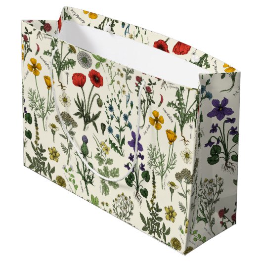 Collage van wilde bloemen groot cadeauzakje (Achterkant Gekanteld)