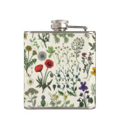 Collage van wilde bloemen heupfles (Achterkant)