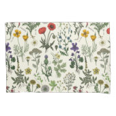 Collage van wilde bloemen kussensloop (Voorkant-Links)