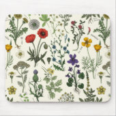 Collage van wilde bloemen muismat (Voorkant)