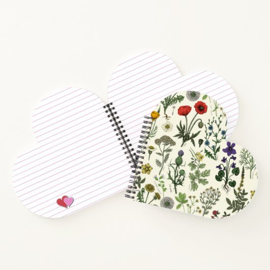 Collage van wilde bloemen notitieboek (Binnen)