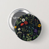 Collage van wilde bloemen ronde button 5,7 cm (Voorkant /achterkant)