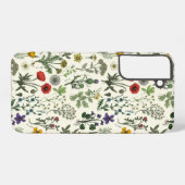 Collage van wilde bloemen samsung galaxy hoesje (Achterkant horizontaal)